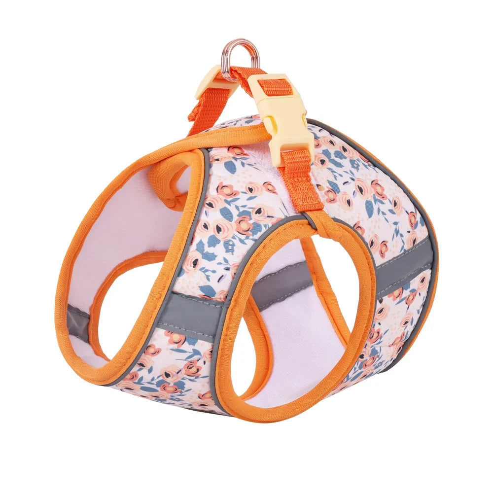 Small Dog Harness Leash Set Cute Traction Bracelet Medium Cat Collar Suit Soft Puppy Vest Harness Adjustable Pet Accessories
