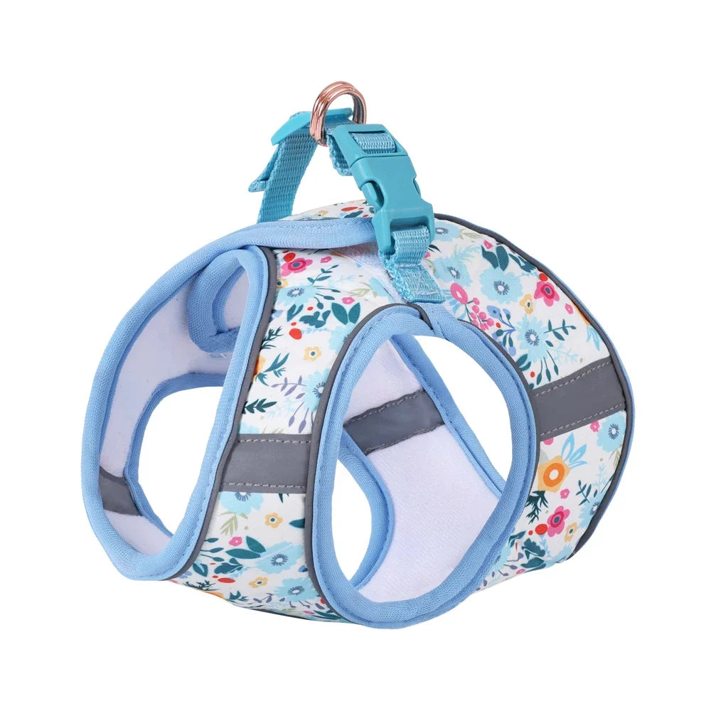 Small Dog Harness Leash Set Cute Traction Bracelet Medium Cat Collar Suit Soft Puppy Vest Harness Adjustable Pet Accessories